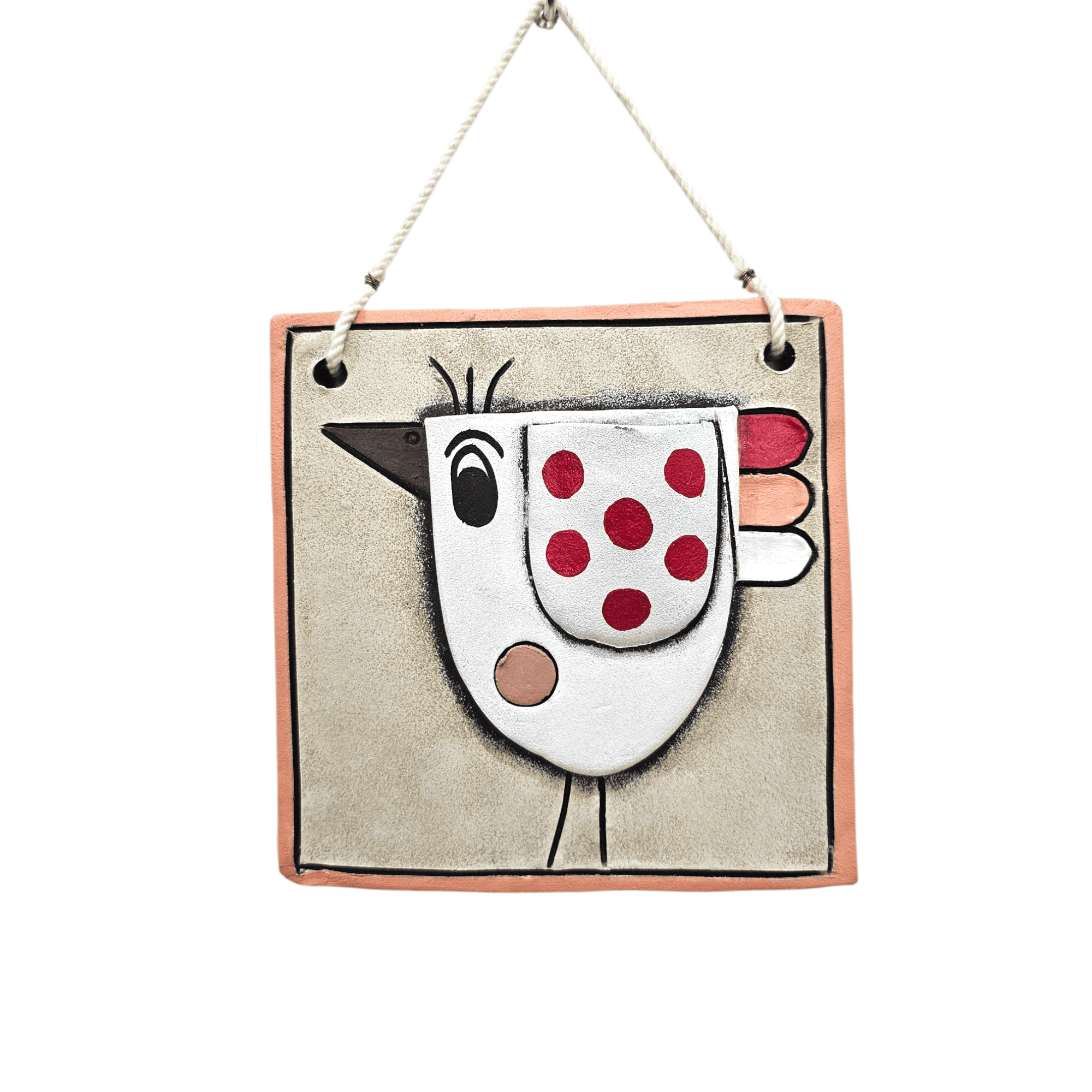 Terracotta bird wall piece