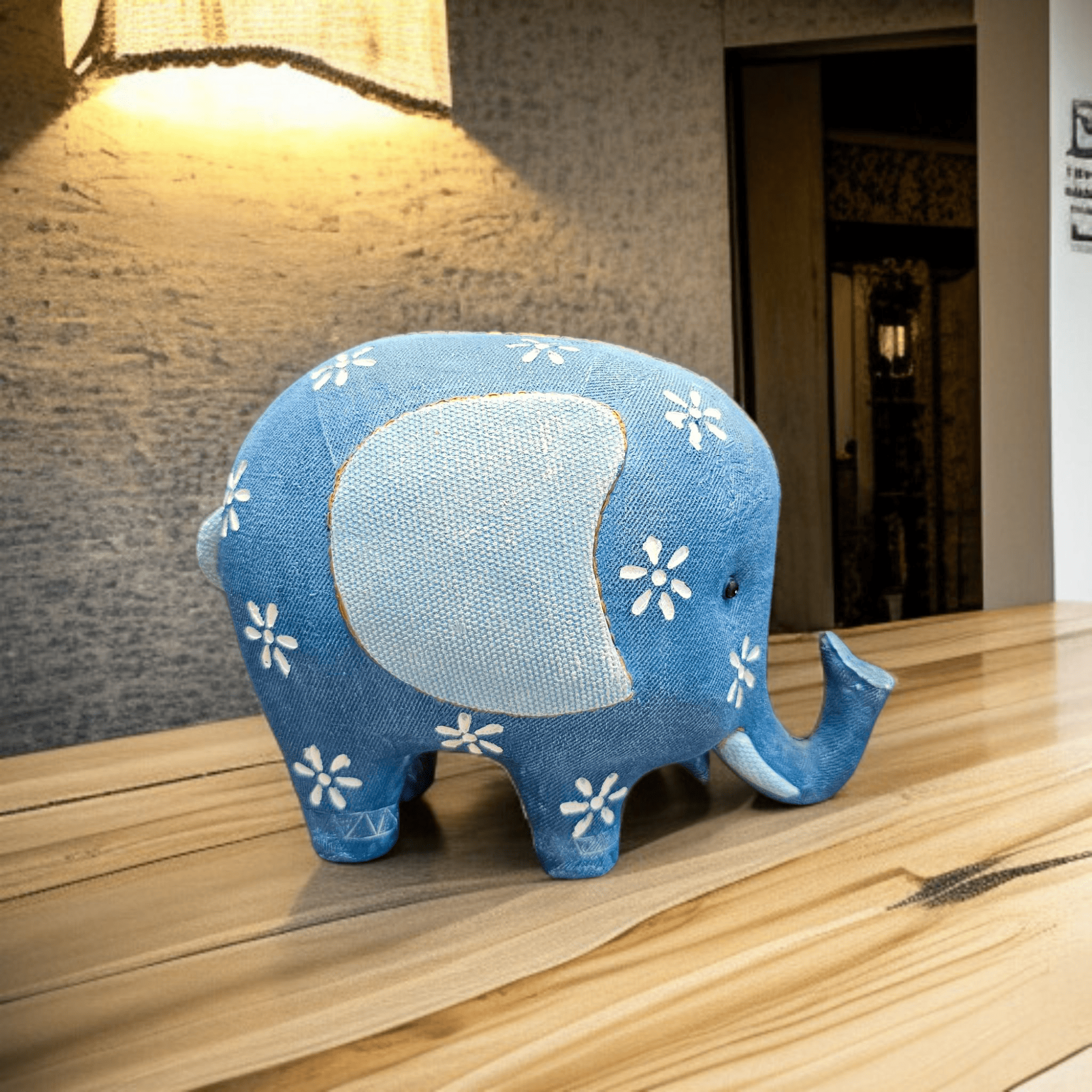 Denim inspired Elephant (Medium size)