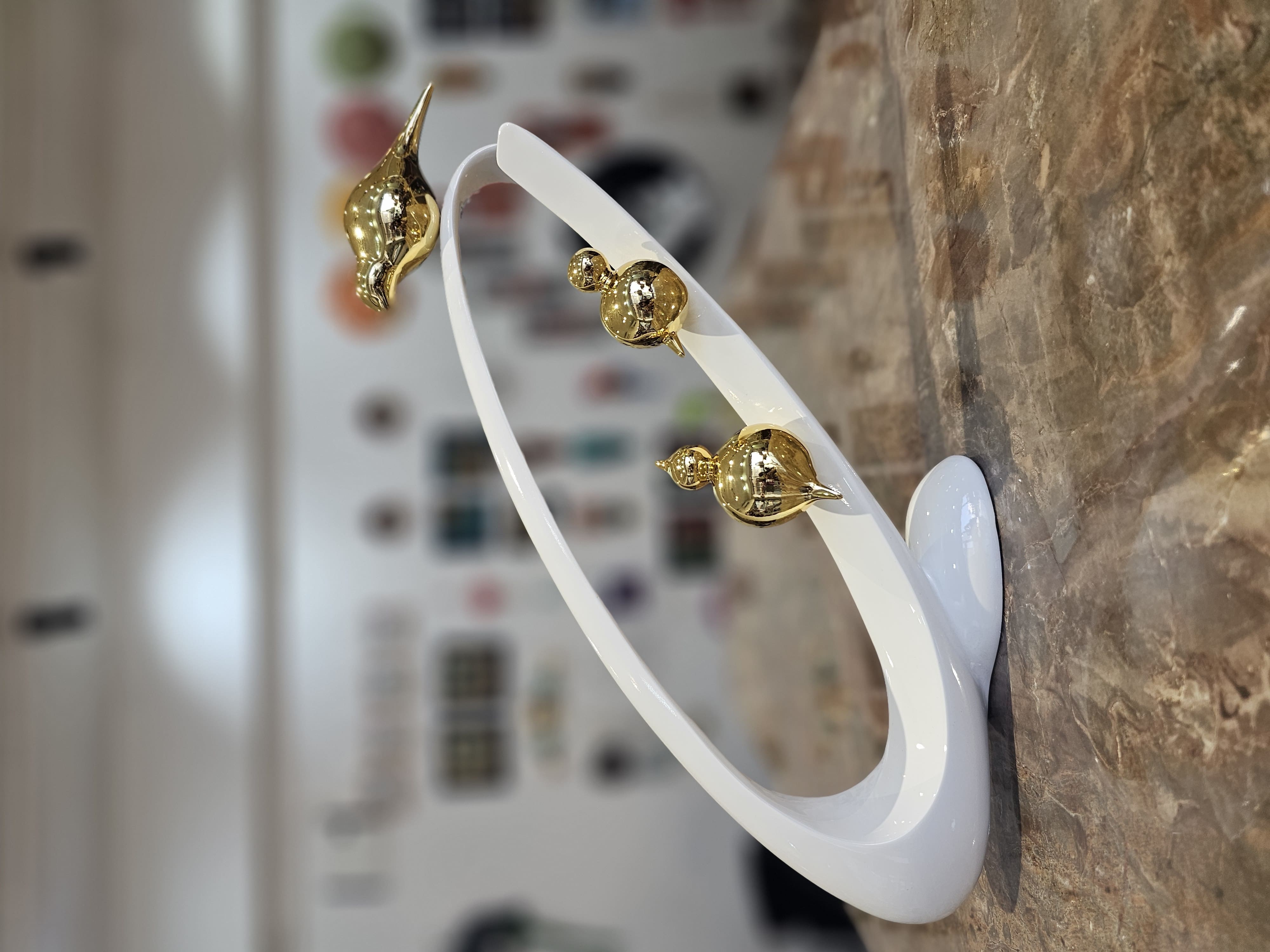 White and Gold Birds 