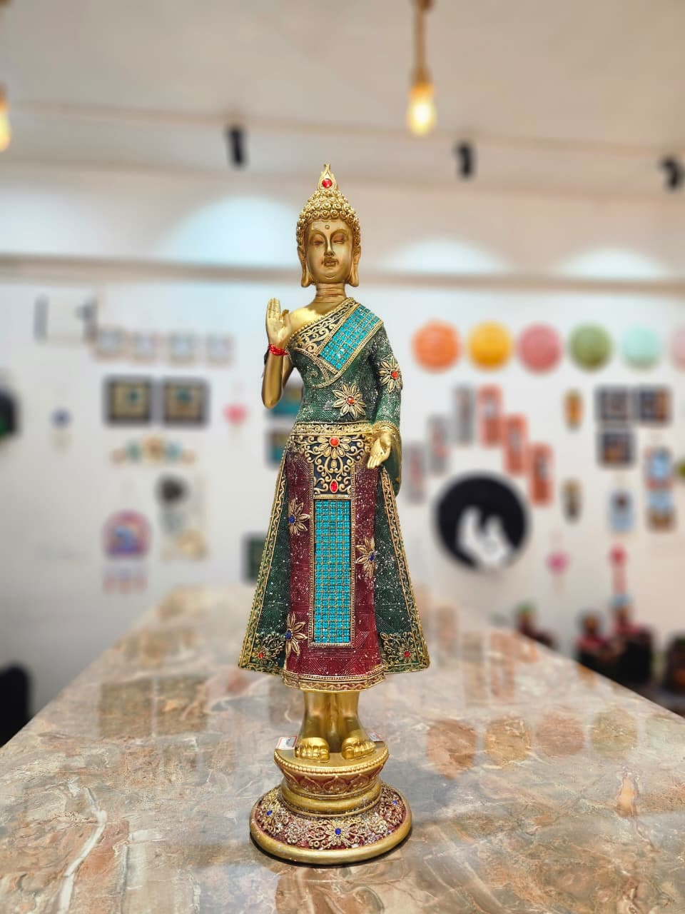 Bedazzled Buddha showpiece
