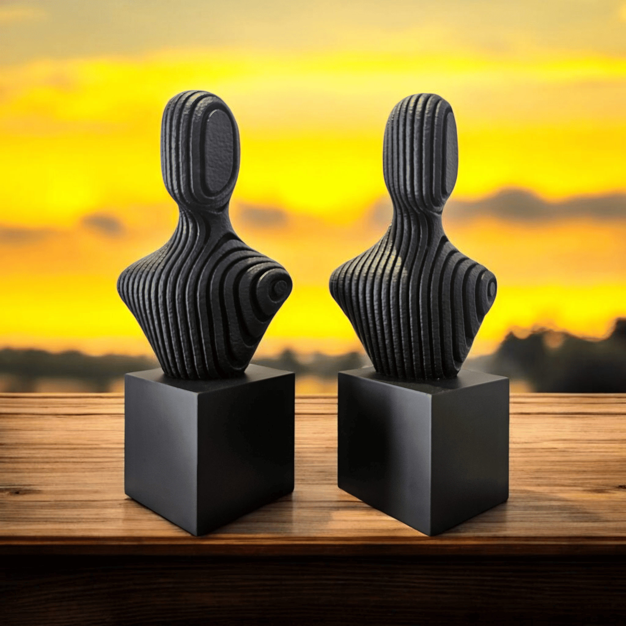 Abstract black figurine